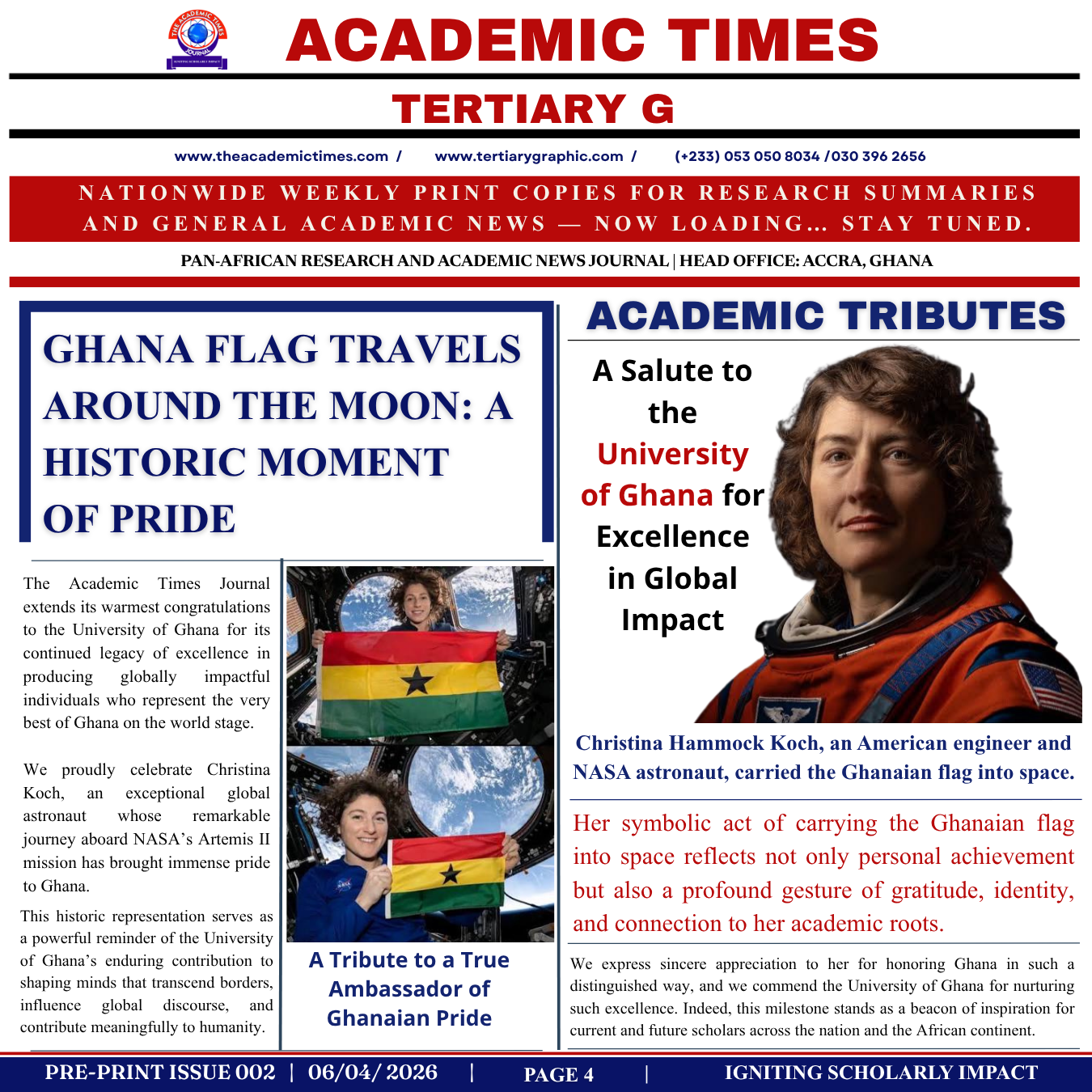 ACADEMIC TRIBUTES
